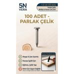 5NVERA 1.2 cm (12 mm) Dekoratif Mobilya ve Hobi Çivisi - Hassas Ahşap ve Çıta Çivisi - 100 Adet