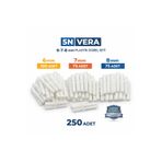 5NVERA 250 Adet Plastik Dübel Seti (6mm-7mm-8mm) | Duvar ve Beton Montaj Dübeli