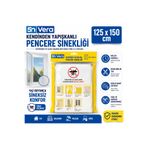 5NVERA 5n Vera Kendinden Yapışkanlı Pencere Sinekliği 125X150 cm | Cırt Bantlı Kesilebilir Tül Sineklik | Sinek Böcek ve Haşere Koruma Filesi