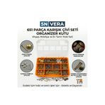 5NVERA 651 Adet Hobi & Teknik Çivi Seti – Beton, Ahşap, Cam Çivisi ve Dekoratif Kabara Seti