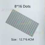 5pcs Diy Taban Ince Plaka 8X16 Noktalar Moc Yapı Taşları Taban Plakaları Taban Plakaları Küçük Parçacıklar Tuğlalara Uygun Yaratıcı Aydınlatma Çocuk Oyuncakları Renk: Açık Gri 5pcs/beden: 8X16 Nokta (Yurt Dışından) - Parçalı