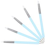 5pcs Silikon Kil Heykel Kalem Kalemi Tırnak Sanatı Dotting Alet Çömlek Fırçaları Kalem