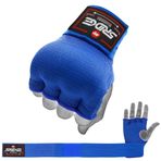 5RIDGE boks eldiveni, vurmak için jel astarlı, eldivenlerin altına dolgulu yumruk sarar, uzun bilek desteği, MMA, kickboks, dövüş sanatları antrenmanı için ideal (L, mavi)