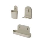 5RUAmL9hpZ Ikea Öbonäs Vantuzlu Çok Amaçlı Baharatlık Sabunluk Askılık Organizer 3’Lü Seti Gri-Bej Renk