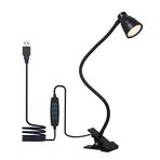 5W 24LEDs Masa Masa Lambası Okuma Işık Kelepçesi Yanında Okuma Klipsli Aydınlatma Armatürü USB ile Çalıştırılır 3 Renk Mod Sıcaklık Değişimi / 10 Seviye Kısılabilir Ayarlanabilir Parlaklık