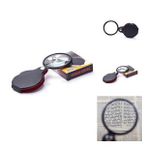5x 60mm Cam Optik Lens,katlabilir,deri Kaplamalı Cep Büyüteçxx1051