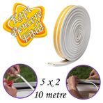 5X2=10 Metre Kapi Pencere Bandi Beyaz Fitili Yapiskanli Soguk Izolasyon Bant