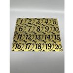 5x5 cm Metal Kapı Masa Dolap Numarası 20'lu Altın Renk