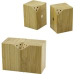 5X5CM--Y:7CM 2PCS MIKNATISLI İKİZ AHŞAP BAMBU BAHARATLIK - TUZLUK-Findit