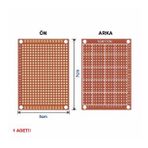 5x7cm Pertinaks Pcb Proto 10X24 432 Adet Bakır Delik Prototip Deney Kartı 2.54mm Pertenaks