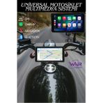 6.0" Dokunmatik Motosiklet Navigasyon Ünitesi Carplay Android Auto Uyumlu Dual Bt Gps Ekran - Siyah