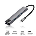 6-1 Macbook Matebook Hdmi Ethernet Usb Coklayici Type-C Hub Cevirici