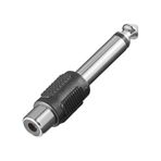 6.35mm 1/4" Mono Fiş Erkek - RCA Dişi Ses Jakı Dönüştürücü Adaptö