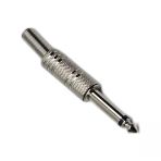 6.35Mm Mono Erkek Jak Metal Kasa Gümüş Renk Gitar Amfi Hoparlör Ses Kablosu Tamir Konnektörü Uç