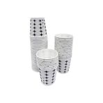 6.5 Oz Karton Bardak 150 Adet Dayanıklı (Beyaz-İndigo)
