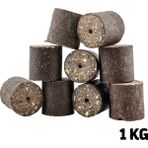 6-8 Dayanıklı Süper Sazan Yemi - Delikli Küspe - Ayçiçek - Silindir - 1 kg Paket - Çok Renkli