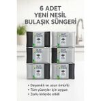 6 Ade Yeni Nesil Bulaşık Süngeri 3ADET Inox Tel BEZ*3ADET Sihirli Inox Paslanmaz Telli