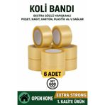 6 Adet-100 Metre Şeffaf Koli Bandı – Extra Strong 40 Micron Kalınlık, Güçlü Yapışkan OPH-001690