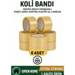 6 Adet-100 Metre Şeffaf Koli Bandı – Extra Strong 40 Micron Kalınlık, Güçlü Yapışkan