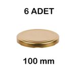6 Adet 10cm Metal Kavanoz Kapağı Gold