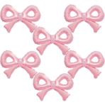 6 adet 12 x 9 inç Mini yay balonlar pembe yay balonlar yay tema parti kız kadın temalı parti gelin nişan dekor Coquette sevimli malzemeler bekarlığa veda doğum günü düğün bebek duş dekor
