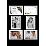 6 Adet 21X30 Çerçeve - Mdf A4 Çerçeve - Çoklu Fotoğraf Çerçevesi - Diploma Çerçevesi - Sertifika - Beyaz
