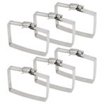(6 Adet) 400x200mm Hortum Kelepçeleri 304 Paslanmaz Çelik Kare Boru Kelepçesi Hortum Bağlantı Bandı Kelepçeleri