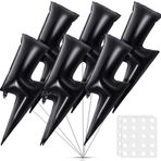 6 Adet 45 İnç Siyah Şimşek Balonlar Büyük Flaş Folyo Parti Balonları Flash Doğum Günü Partisi Malzemeleri Erkekler için Mylar Yıldırım Cıvatası Balon Doğum Günü Düğün Mezuniyet Parti Dekoru için