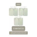 6 Adet 9X5 Cm Universal Büyük Boy Kablolu Tens Pedi - Tens Elektrot Pedi - Yedek Tens Elektrodu