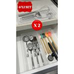 6 Adet Bade Xl Çekmece Içi Bıçaklık & Kaşıklık Organizer