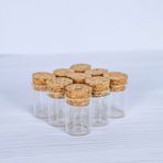 6 Adet Boş Şeffaf Test Tüpü Cam Şişe Şişeleri, Mantar Tıpalı, Şeffaf Cam Şişeler Düğün Hediyeleri için Kavanozlar Sanat El Sanatları Kendin Yap (22x30x17 mm 4,8 g)