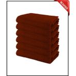 6 Adet Büyük Boy Mikrofiber 50 x 90 cm , Fitness Havlusu , Spor Havlusu , Boya Tutmaz Kuaför Havlusu - Kırmızı
