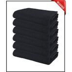 6 Adet Büyük Boy Mikrofiber 50 x 90 cm , Fitness Havlusu , Spor Havlusu , Boya Tutmaz Kuaför Havlusu - Siyah