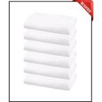 6 Adet Büyük Boy Mikrofiber 50 x 90 cm , Fitness Havlusu , Spor Havlusu , Kuaför Havlusu - Beyaz