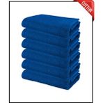 6 Adet Büyük Boy Pamuklu 50 x 90 cm , Fitness Havlusu , Spor Havlusu , Kuaför Havlusu - Lacivert