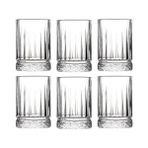 6 Adet Cam Tekila Bardağı - 60 ml Kristal Desenli, Çok Amaçlı Kahve Yanı, Su ve Meşrubat Için Tekila Shot Bardağı - Option-1 - 0 - Siyah