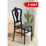 6 Adet Carisma Siyah Sandalye / Balkon-bahçe-mutfak