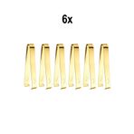 6 Adet Çelik 16,2 cm Gold Buz Ve Şeker Maşası mt128sr-6