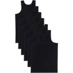 6 Adet Compact Penye Siyah Erkek Atlet %100 Pamuk Standart Fit Normal Kesim 6'lı Paket
