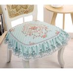 6 adet dantel döşeme yemek sandalyesi minderleri avrupa dekoratif koltuk kılıfları kapitone mutfak koltuk pedleri ev dekoru 43x46 cm rahat yumuşak yastıklar yemek odası için
