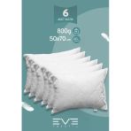 6 Adet Diamant Plus Kılıflı Fermuarlı Yıkanabilir Antialerjik Silikon Elyaf Yastık 50x70cm 800 gr