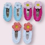 6 Adet El Örgüsü Amigurumi Papatya Çocuk Saç Tokası, Çocuk Tokası