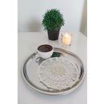 6 Adet Elegant Krem & Gold Fransız Tarzı Modern Bardak Altlığı & Kokteyl Peçetesi