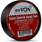 6 Adet Evvon Siyah Elektrik Bandı Tekli