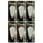 (6 Adet) Heka 6W (46W) 3000K (Sarı Işık) E27 Duylu Soft Led St64 Filament Ampul
