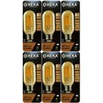 (6 Adet) Heka 6W (48W) 2500K (Günışığı) E27 Duylu (Kalın Duy) Şeffaf Led Ampul