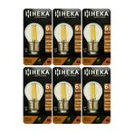 (6 Adet) Heka 6W (51W) 6500K (Beyaz Işık) E27 Duylu Şeffaf Led Ampul