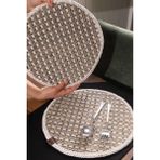 6 Adet Jüt Tabanlı Hasır Dokuma Örme Bohem 6’lı Supla Amerikan Servis Sunum Çeyiz Takımı Tabak Altı - 32 x 32 cm - Kahverengi