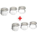 6 Adet Kapaklı Cam Kavanoz 130 ml Ikea 6'lı Set Reçellik Hava Geçirmez Kapak