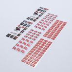 6 Adet Karışık Kabartmalı Yapışkan Sticker, Atatürk ve Türk Bayrağı